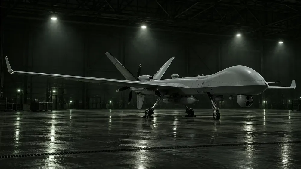 MQ-9B SeaGuardian in the hangar